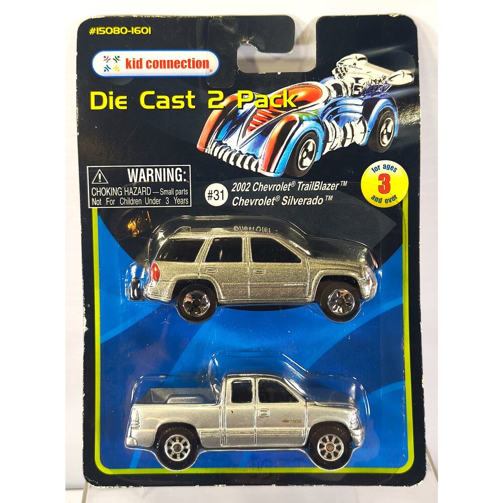 Kid Connection Die Cast 2 Pack #31 CHEVROLET TRAILBLAZER & SILVERADO, See Pics!